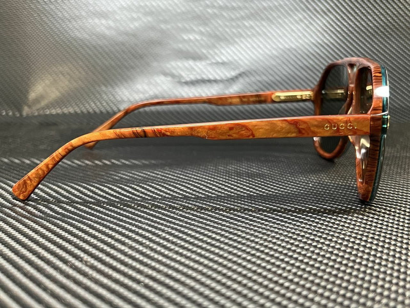 Gucci Men's Brown Aviator 60mm Sunglasses