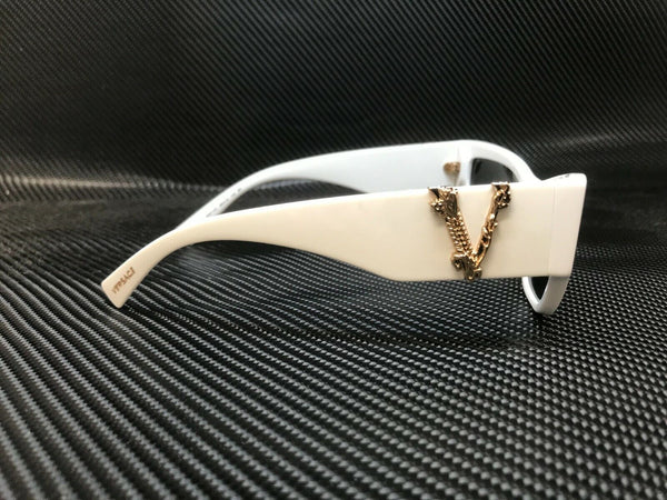 Versace Women's White Gold Emblem Sunglasses