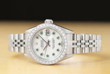 Rolex Ladies Emerald Diamond DateJust Watch