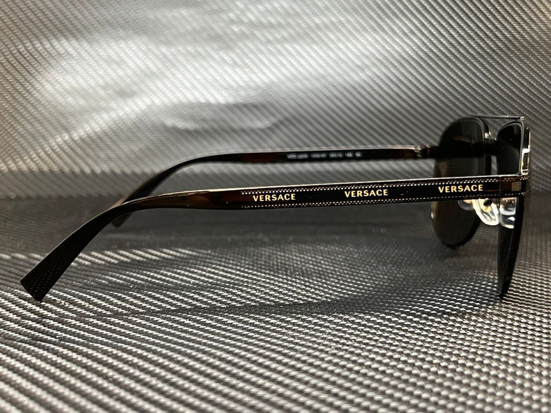 Versace Men's Black Aviator Sunglasses