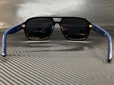 Gucci Men Black Rectangle Stripe Sunglasses