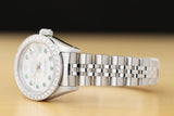 Rolex Ladies Emerald Diamond DateJust Watch