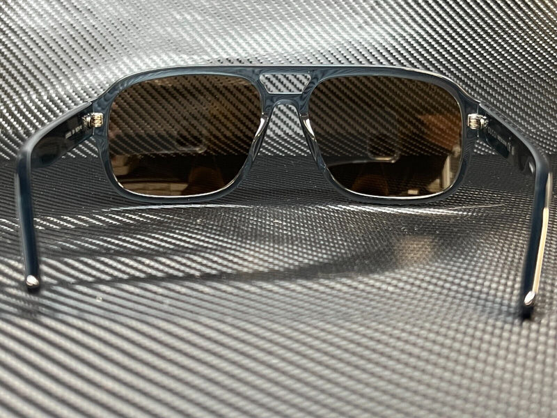 Gucci Men's Grey Rectangular 58mm Sunglasses