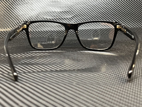 Versace Men's Black Rectangle Eyeglasses