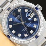 Rolex Men's 36mm Sapphire Diamond DateJust Watch