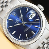 Rolex Men's Blue Datejust Watch