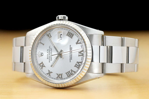 Rolex Men's Roman Numeral 18kt Watch