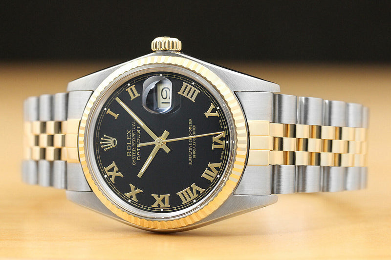 Rolex Men's 18kt Roman Numeral Watch