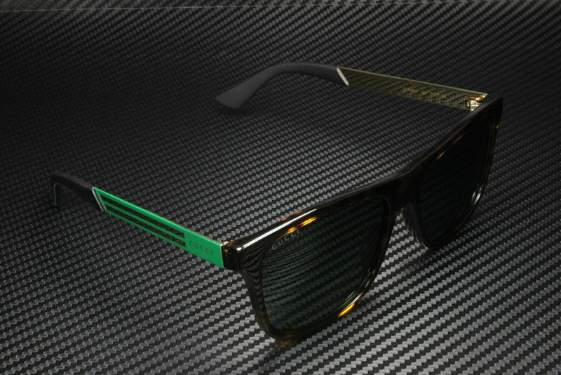 Gucci Men Havana Green Sunglasses