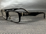 Prada Men's Black Rectangular Eyeglasses