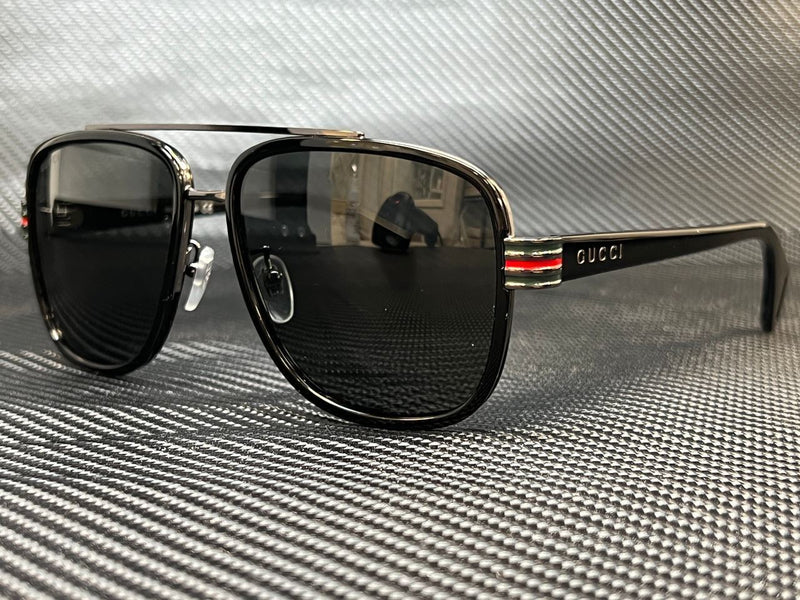 Gucci Men Black Aviator 58mm Sunglasses