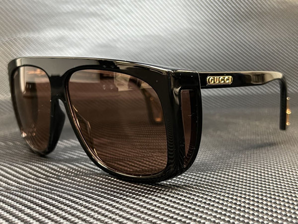 Gucci Men Black Red Pilot Sunglasses