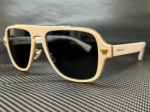 Versace Men's White Square Sunglasses